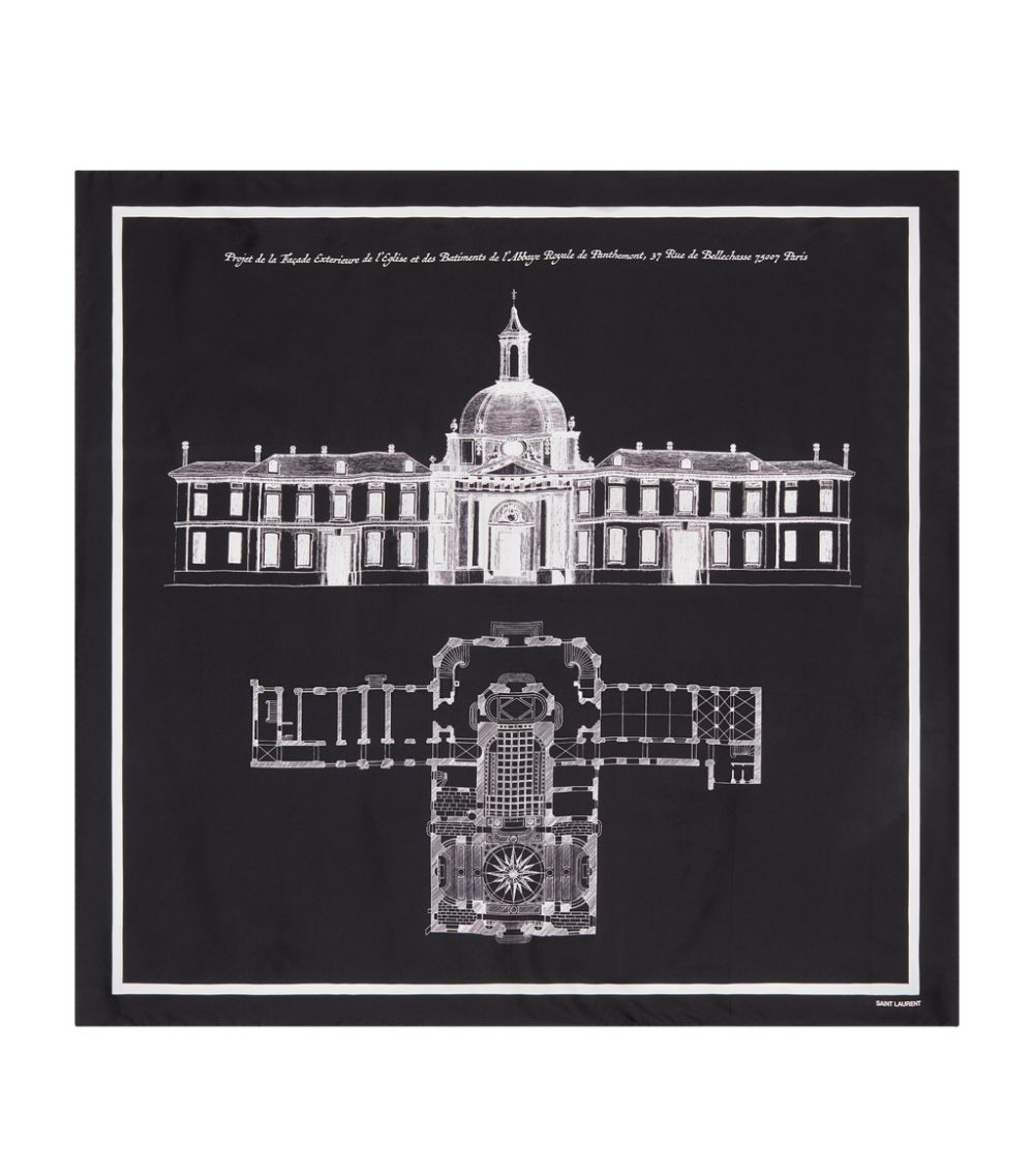 Saint Laurent Saint Laurent Silk Pentemont Abbey Square Scarf