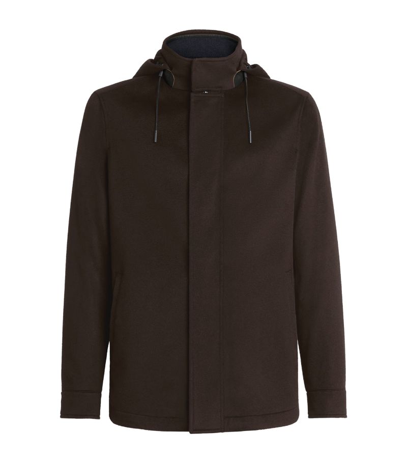 zegna Zegna Oasi Cashmere Hooded Elements Jacket