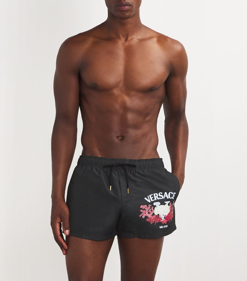 Versace Versace University Coral Swim Shorts