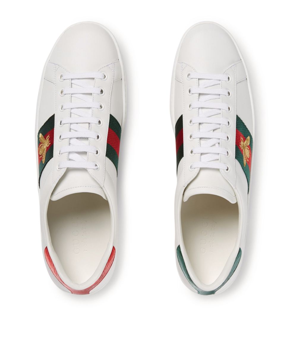 Gucci Gucci Leather Embroidered Ace Sneakers