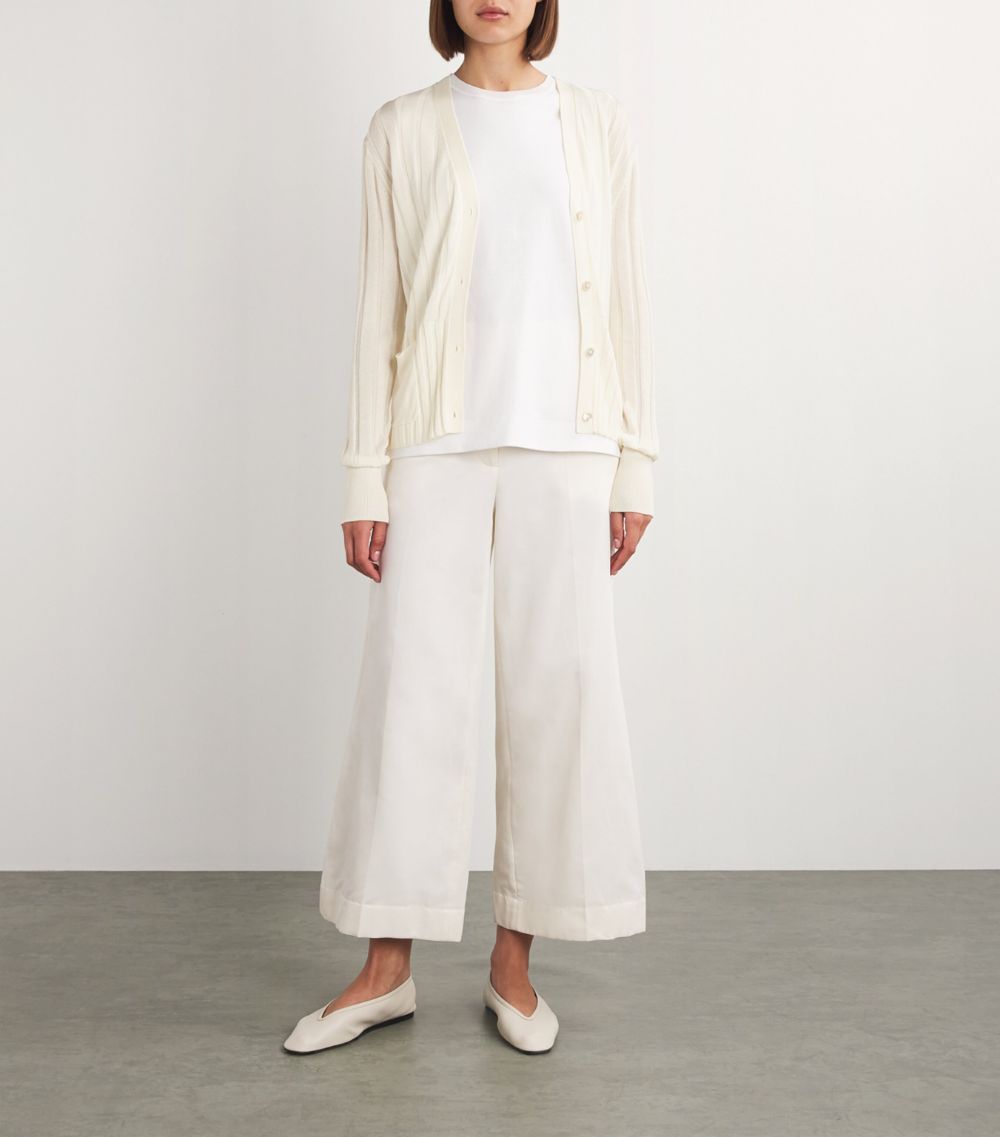 Joseph Joseph Rayon Ribbed Cardigan