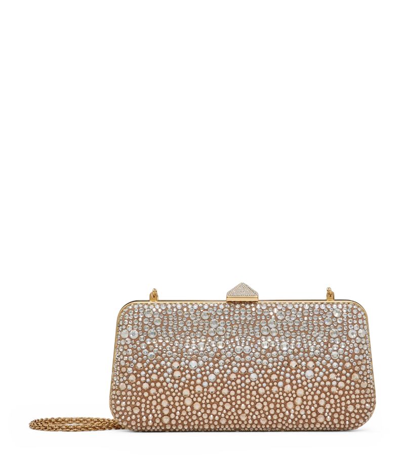 VALENTINO GARAVANI Valentino Garavani Crystal-Embellished Minaudiere Clutch Bag