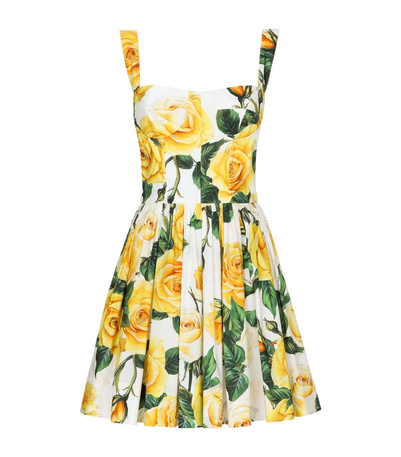 Dolce & Gabbana Dolce & Gabbana Cotton Floral Mini Dress