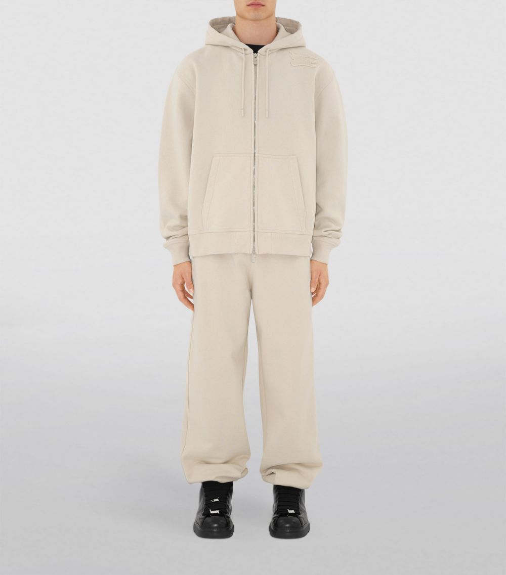 Burberry Burberry Cotton Ekd Zip-Up Hoodie