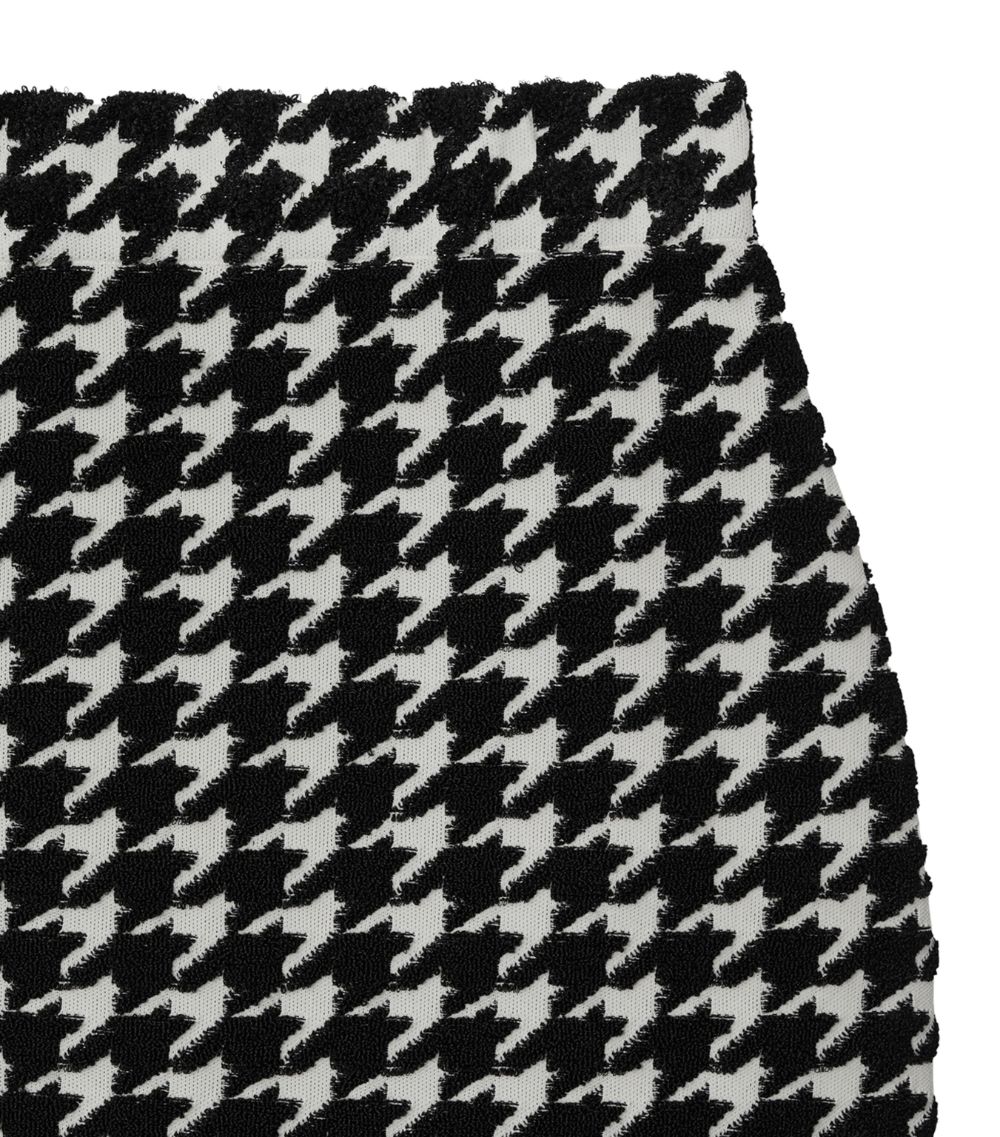 Burberry Burberry Toweling Houndstooth Mini Skirt