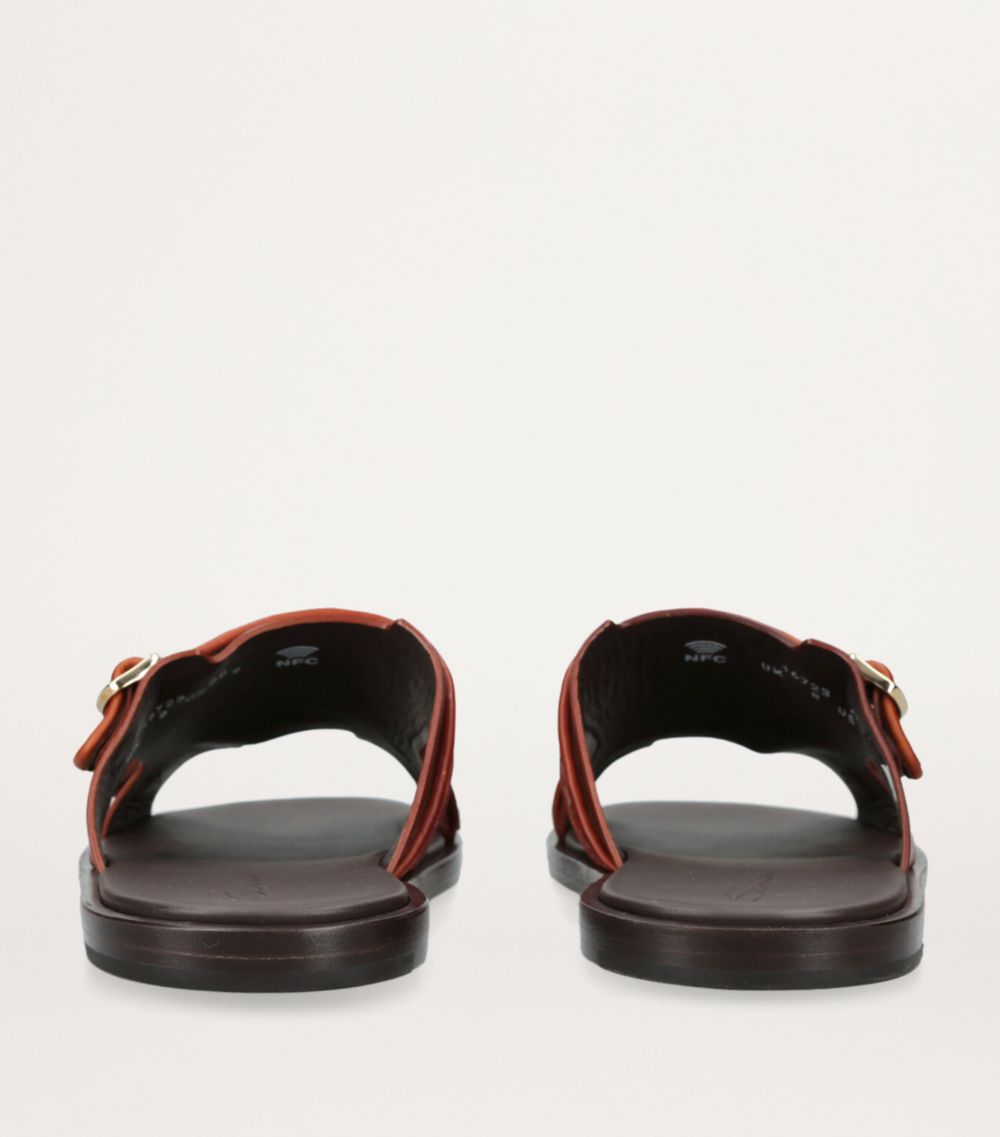 Santoni Santoni Leather Weave Sandals