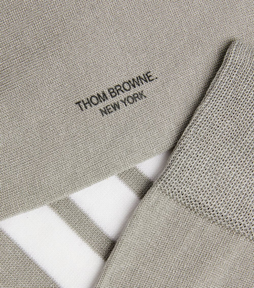 Thom Browne Thom Browne Cotton-Blend 4-Bar Mid-Calf Socks