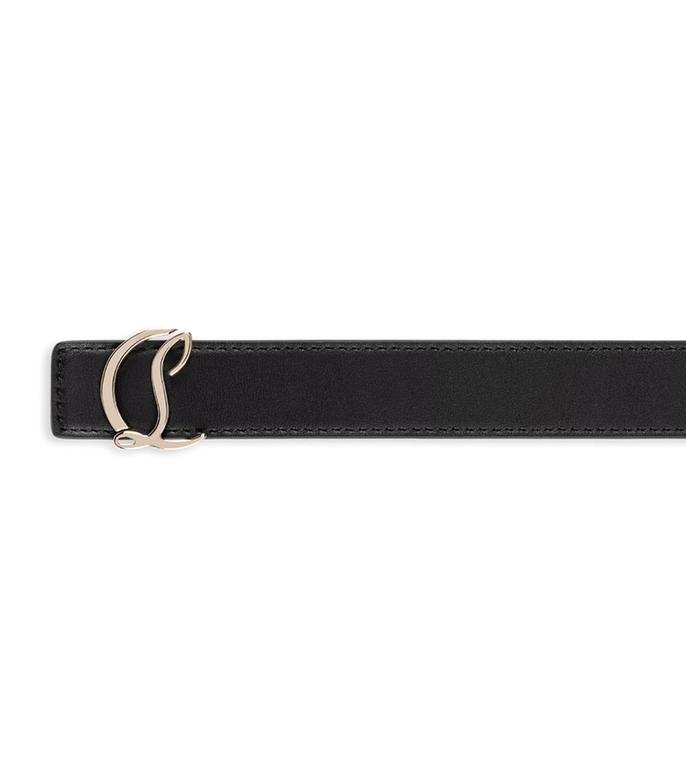 Christian Louboutin Christian Louboutin Cl Logo Leather Belt