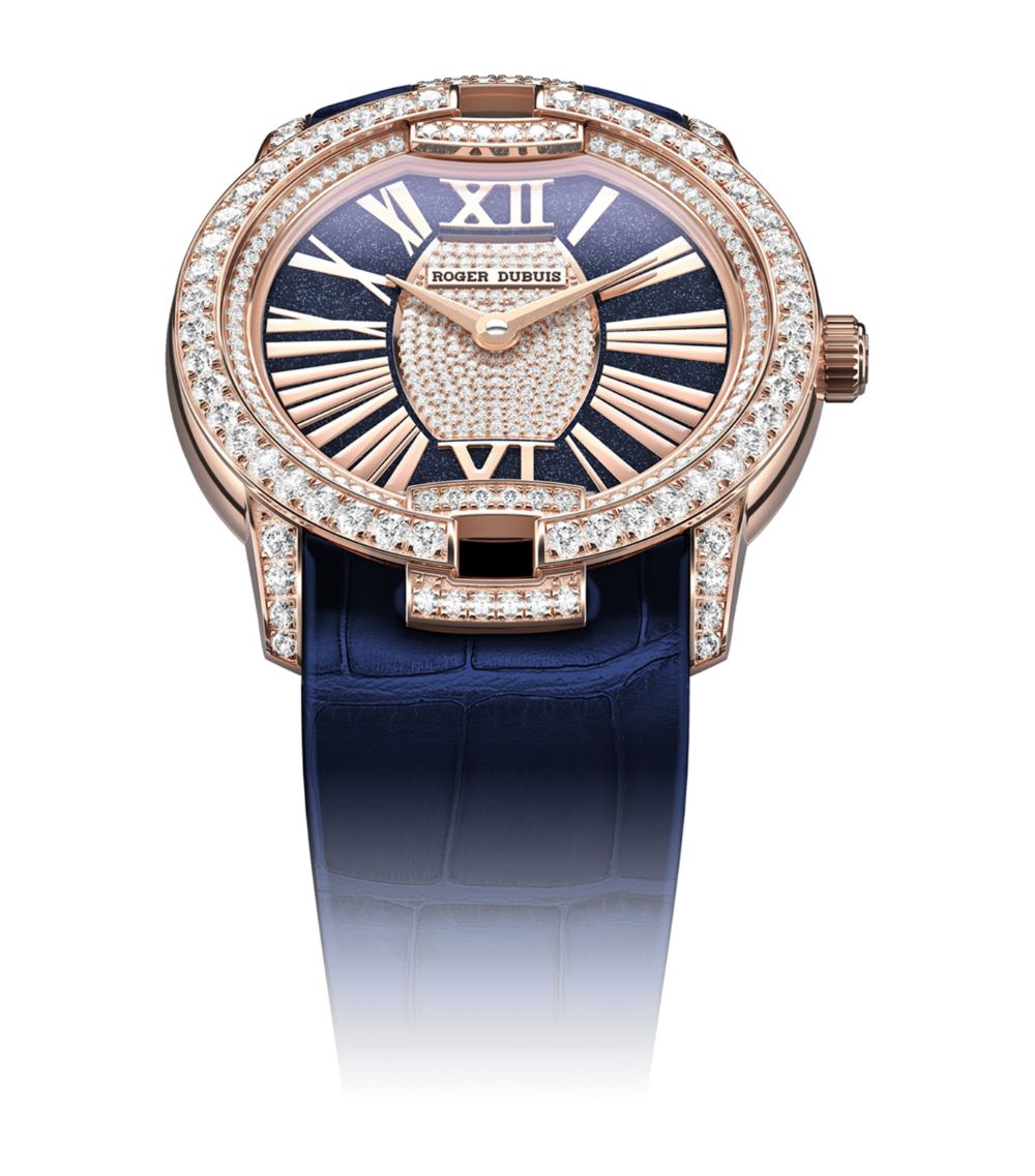 Roger Dubuis Roger Dubuis Rose Gold And Diamond Velvet Watch 36Mm