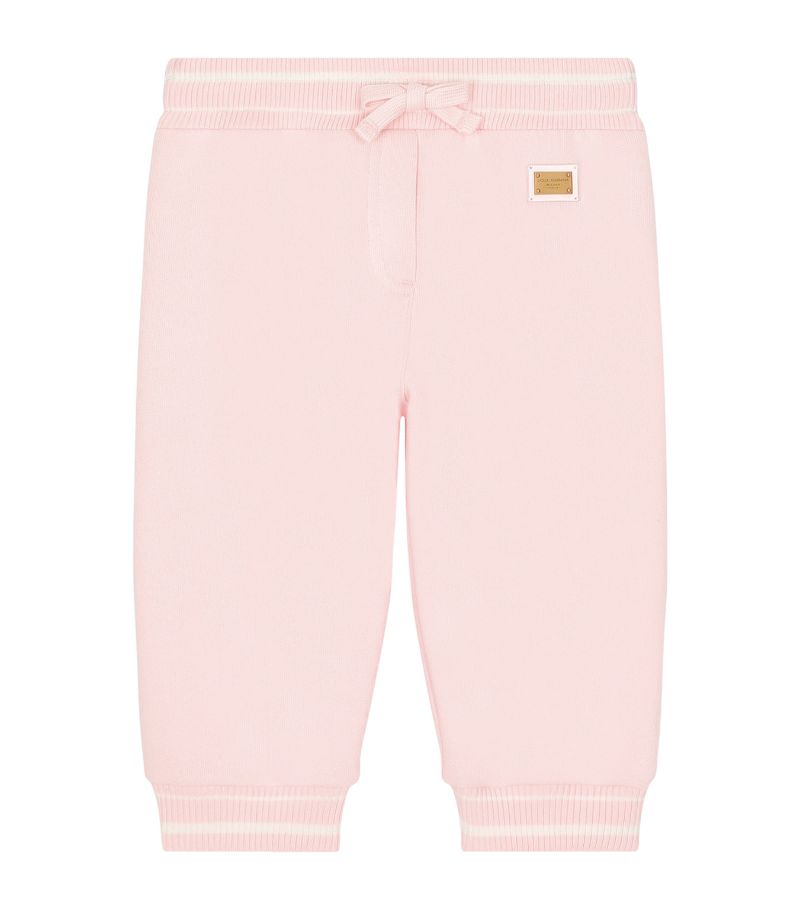 Dolce & Gabbana Dolce & Gabbana Kids Cotton Logo-Plaque Sweatpants (3-30 Months)