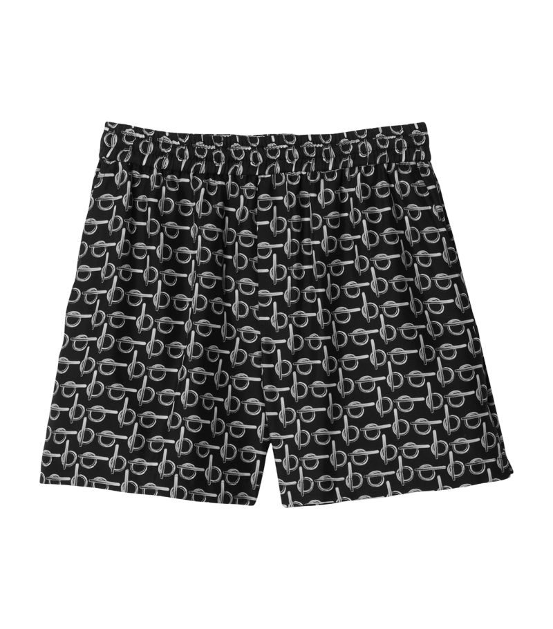 Burberry Burberry Silk 'B' Print Shorts