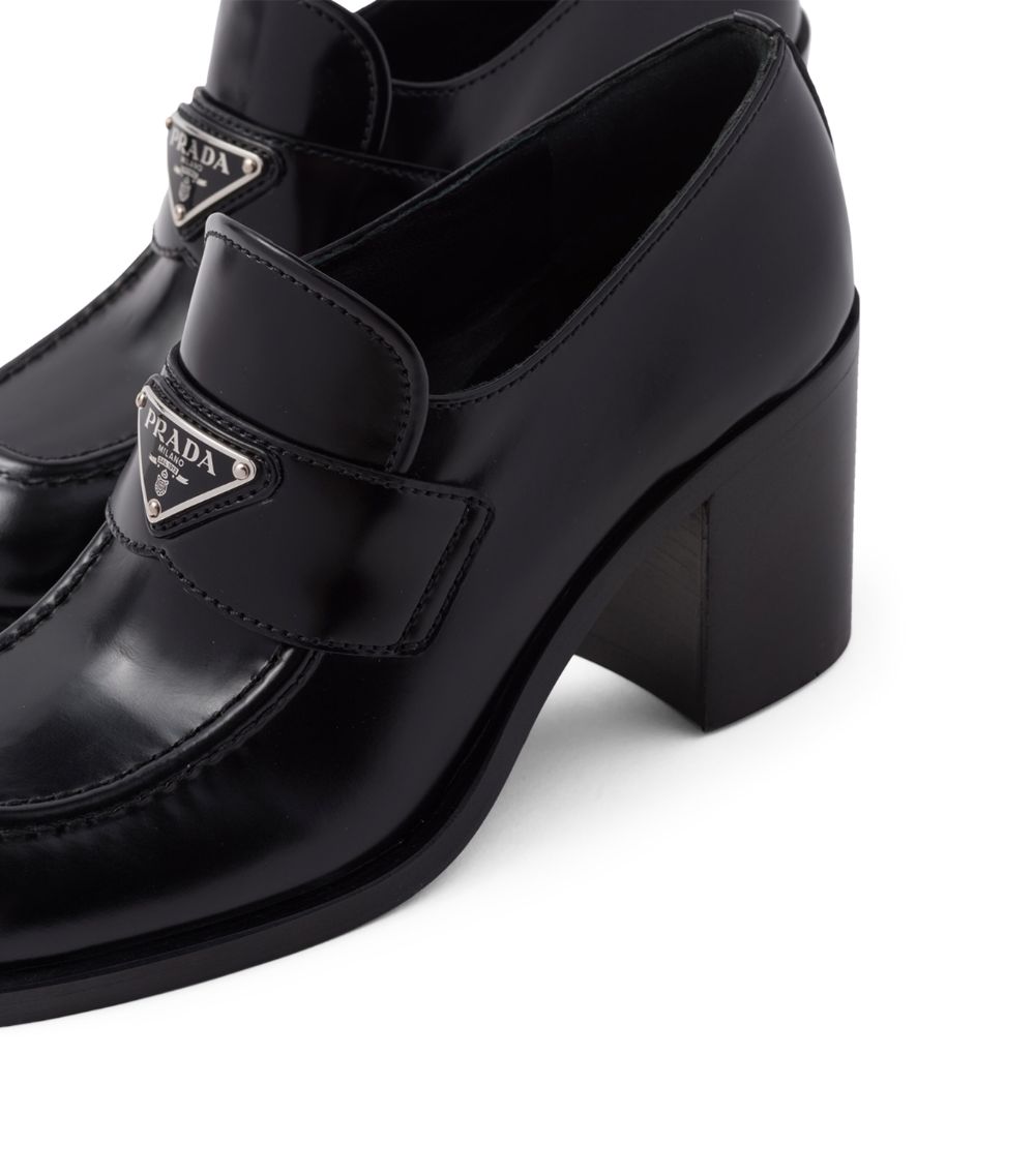 Prada Prada Leather Heeled Loafers