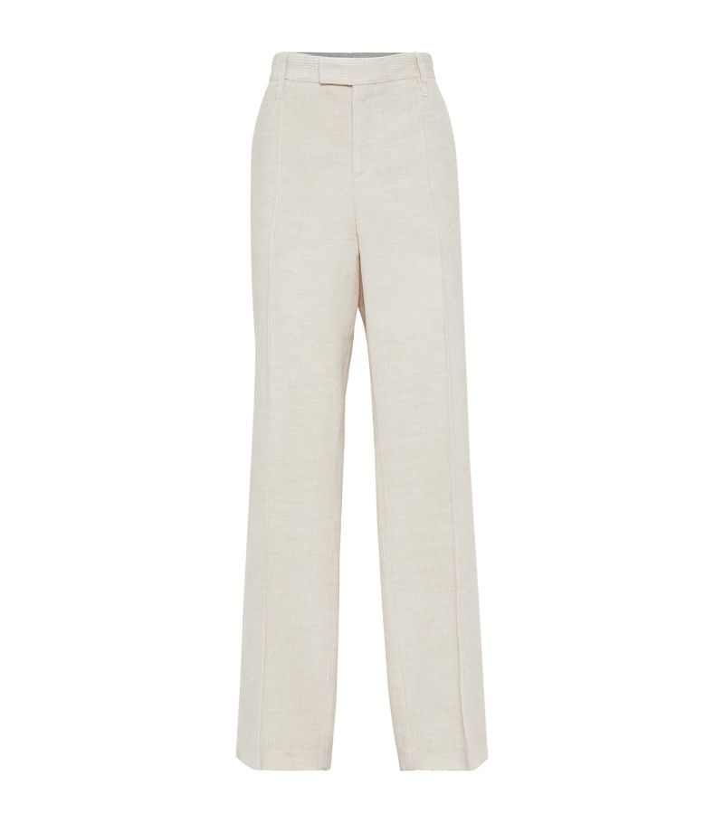 Brunello Cucinelli Brunello Cucinelli Corduroy High-Waist Trousers