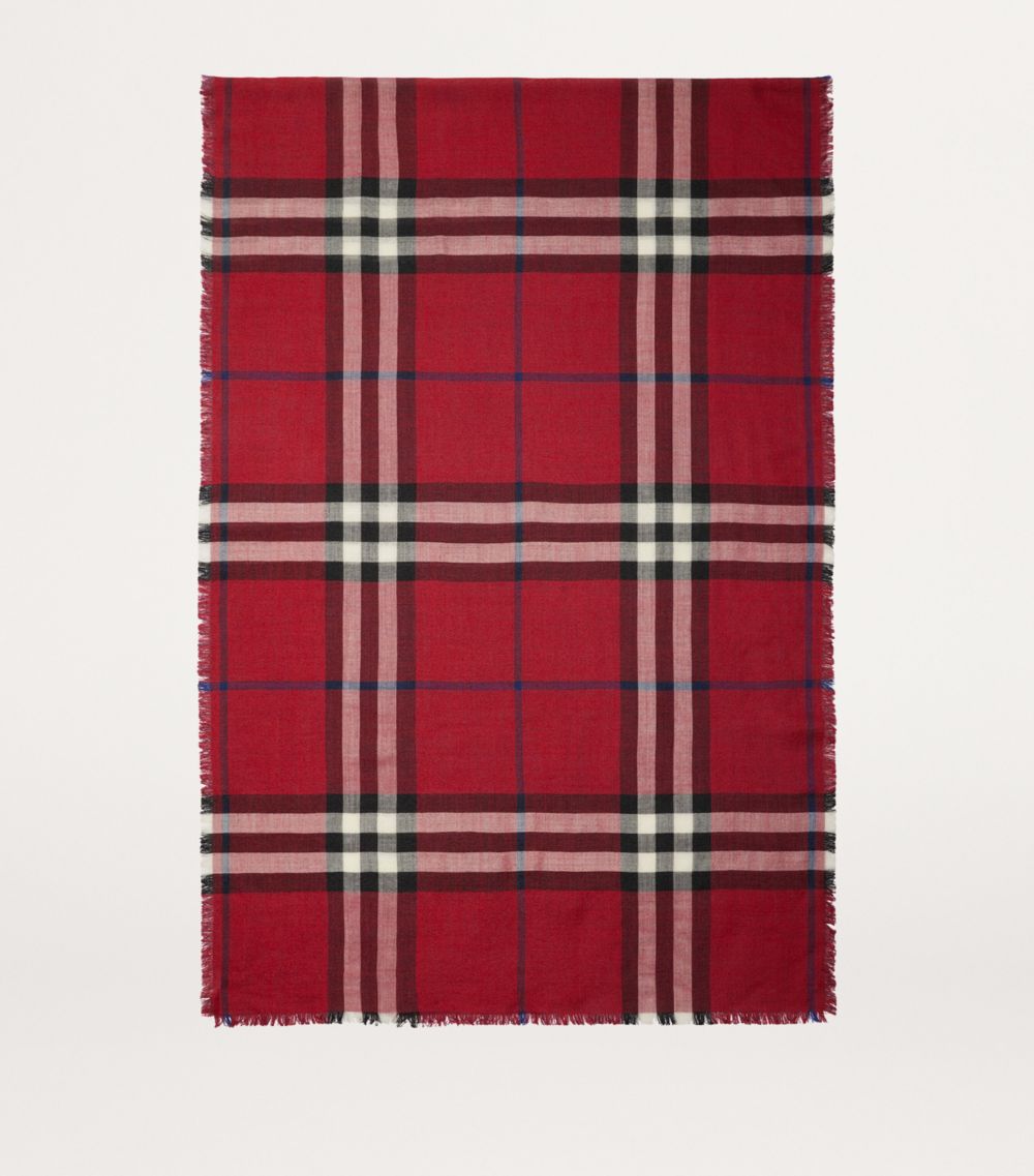 Burberry Burberry Silk-Wool Blend Reversible Scarf