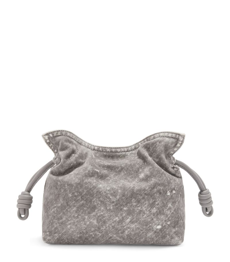 Loewe Loewe Mini Denim Flamenco Clutch Bag