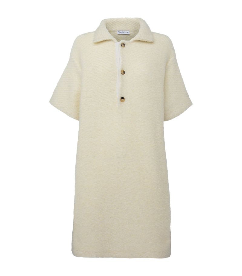 Jw Anderson Jw Anderson Wool-Blend Polo Mini Dress