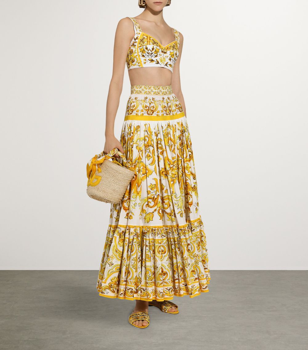 Dolce & Gabbana Dolce & Gabbana Cotton Printed Maxi Skirt