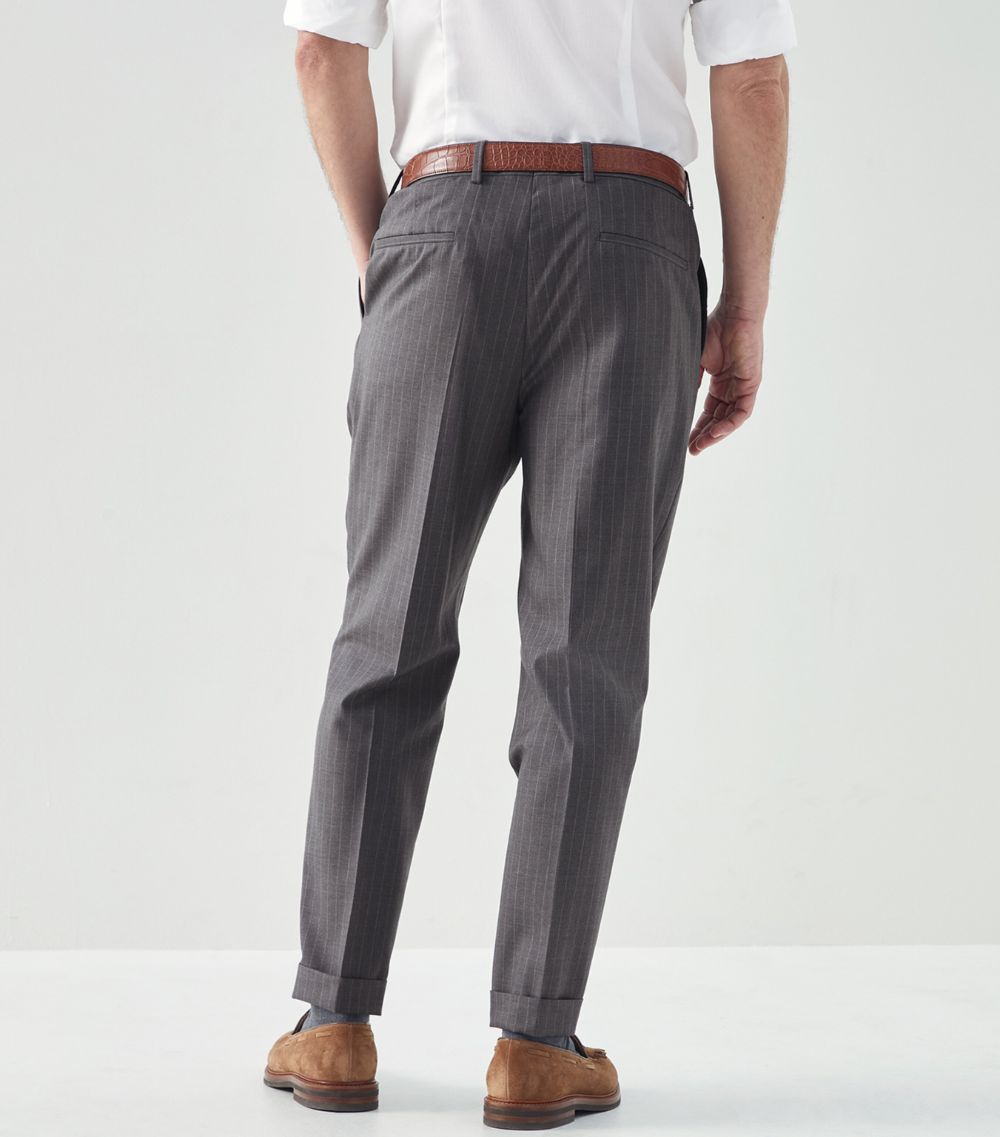 Brunello Cucinelli Brunello Cucinelli Virgin Wool Pinstripe Trousers