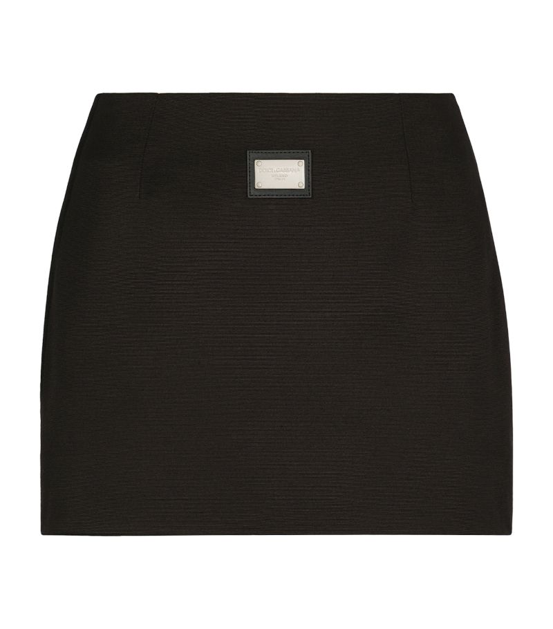 Dolce & Gabbana Dolce & Gabbana Logo-Plaque Mini Skirt