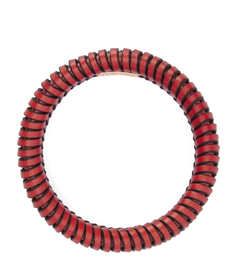 Loewe Loewe Leather Interlocking Woven Bangle