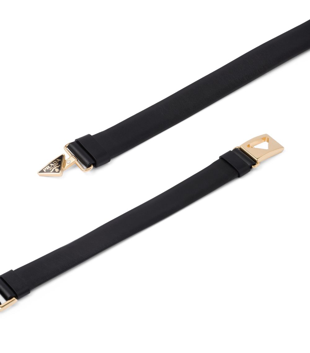 Prada Prada Leather Triangle Belt