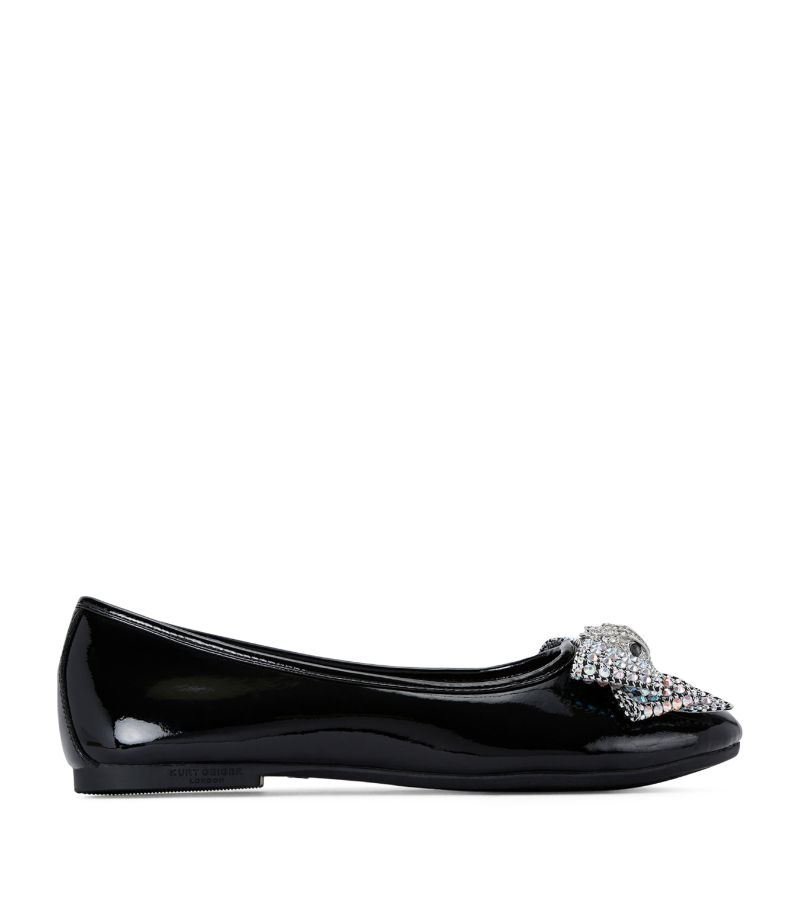 Kurt Geiger London Kurt Geiger London Patent Leather Mini Eagle Bow Ballet Flats