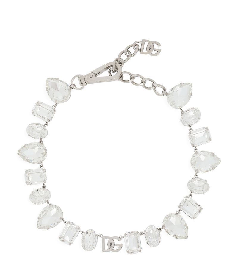 Dolce & Gabbana Dolce & Gabbana Rhinestone Dg Logo Choker