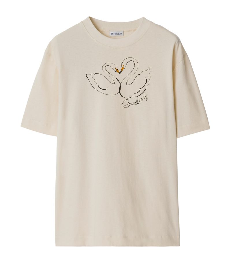 Burberry Burberry Cotton Swan T-Shirt