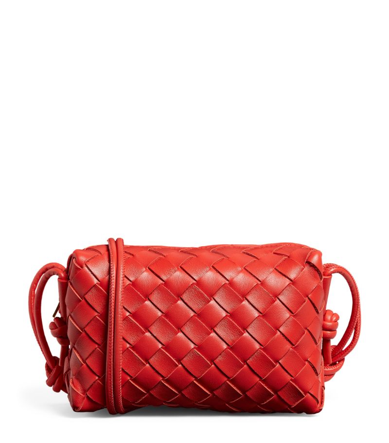 Bottega Veneta Bottega Veneta Mini Leather Intrecciato Loop Cross-Body Bag