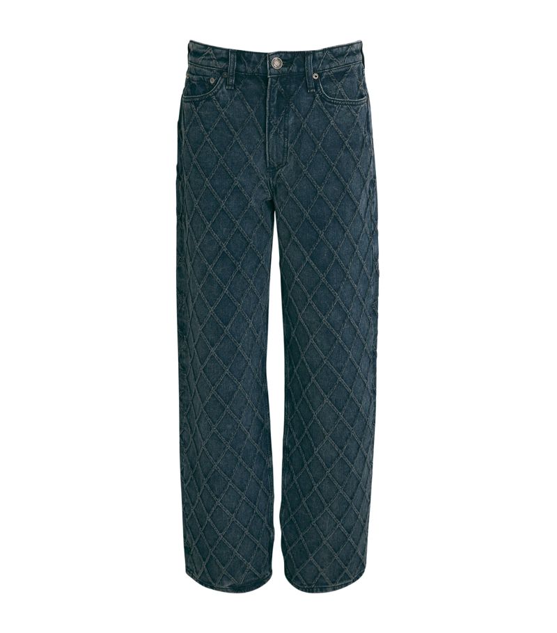 Rag & Bone Rag & Bone Quilted The Logan Wide-Leg Jeans