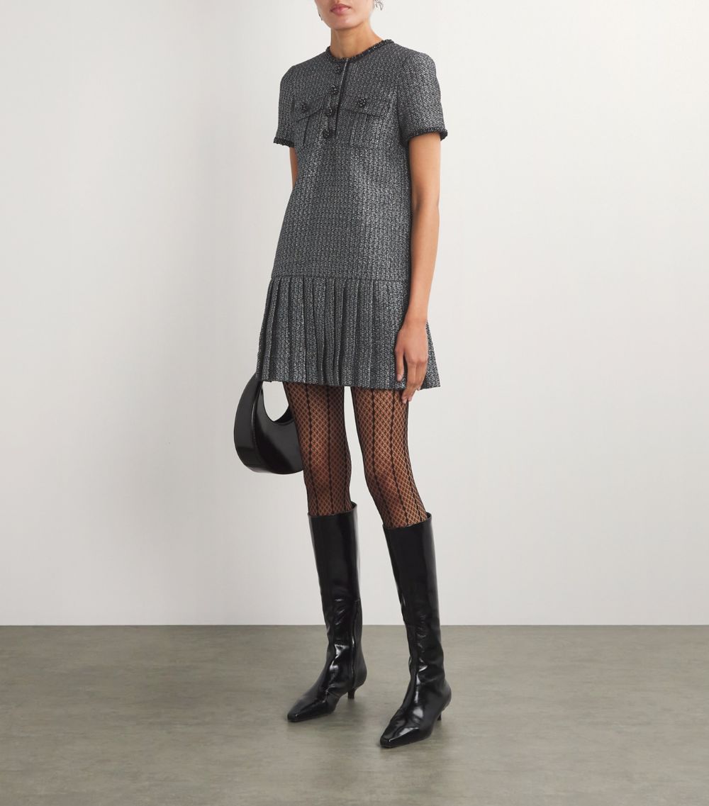 Self-Portrait Self-Portrait Bouclé Metallic Mini Dress