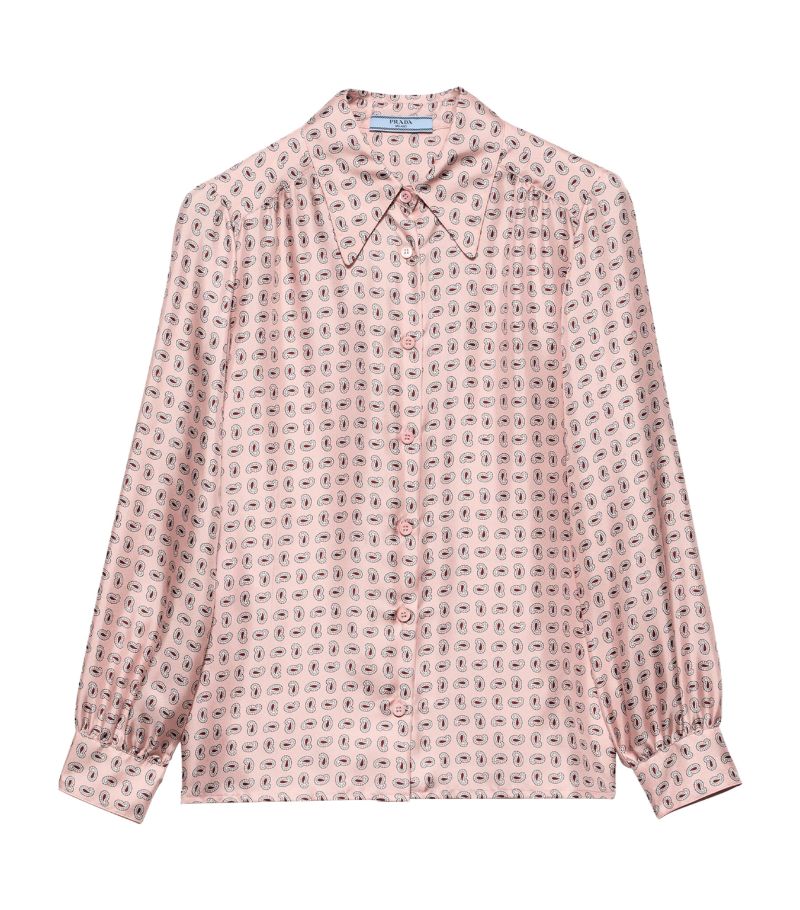 Prada Prada Silk Printed Shirt