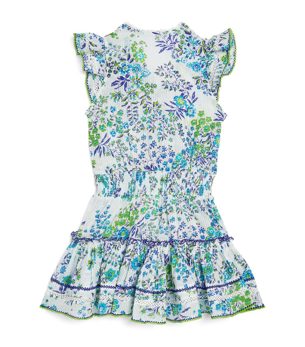 Poupette St Barth Kids Poupette St Barth Kids Blue Queen Liberty Print Anais Dress (4-12 Years)