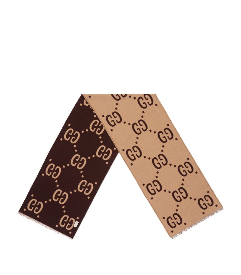 Gucci Gucci Wool-Silk Gg Supreme Scarf