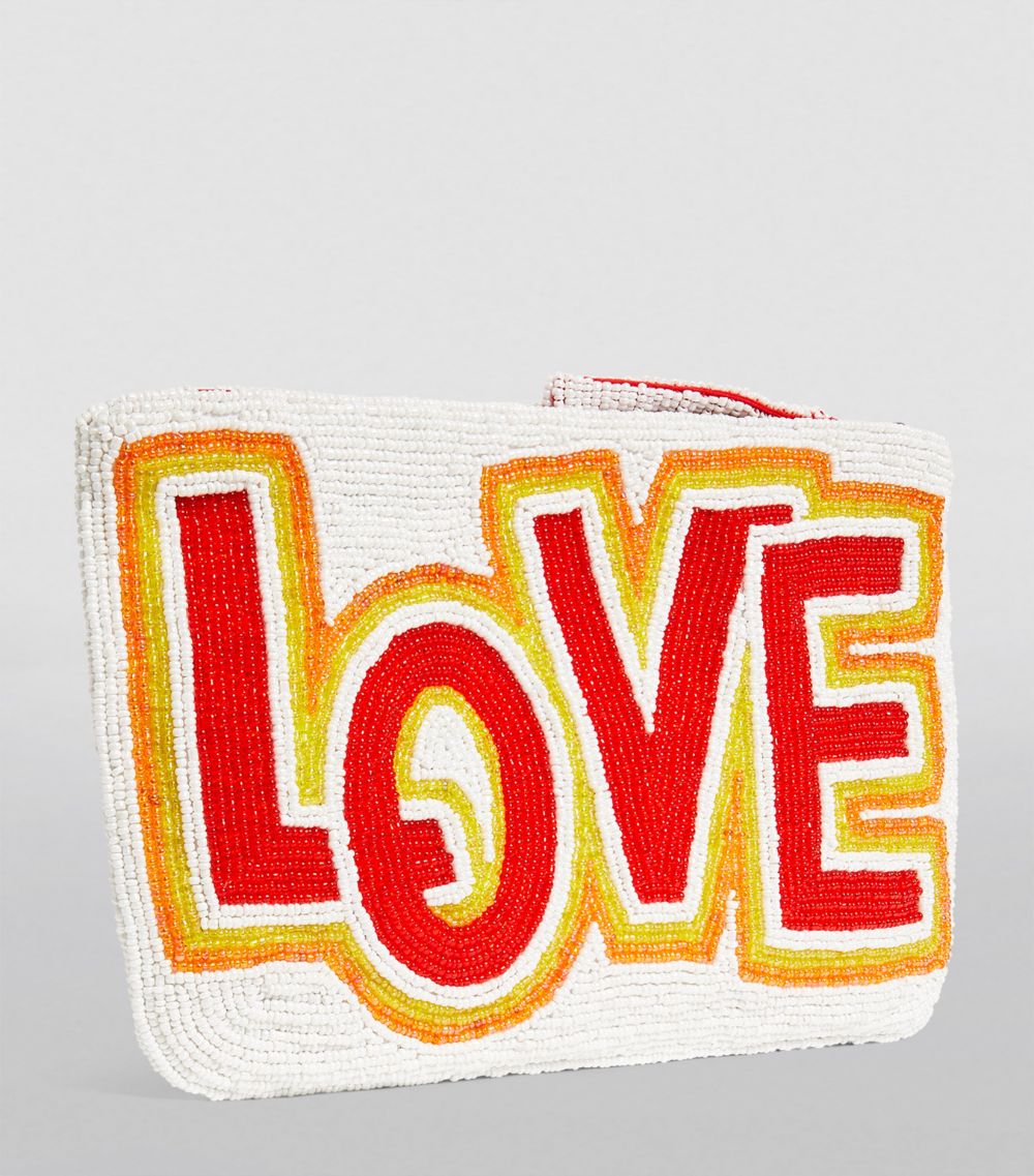 The Jacksons the Jacksons Embellished Love Clutch Bag