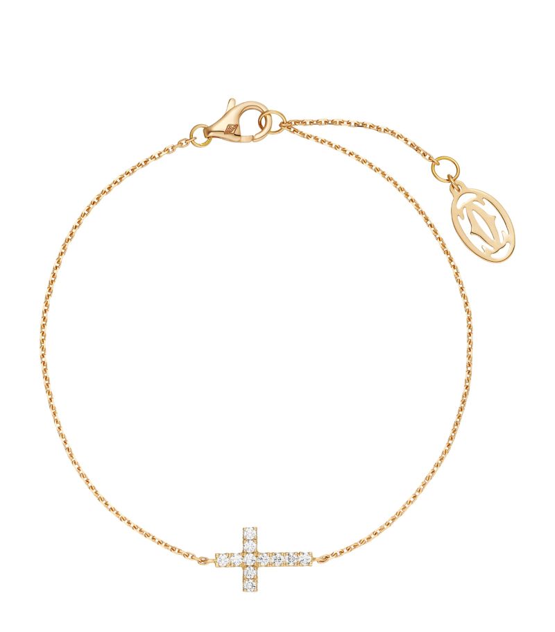 Cartier Cartier Rose Gold And Diamond Symbols Cross Bracelet