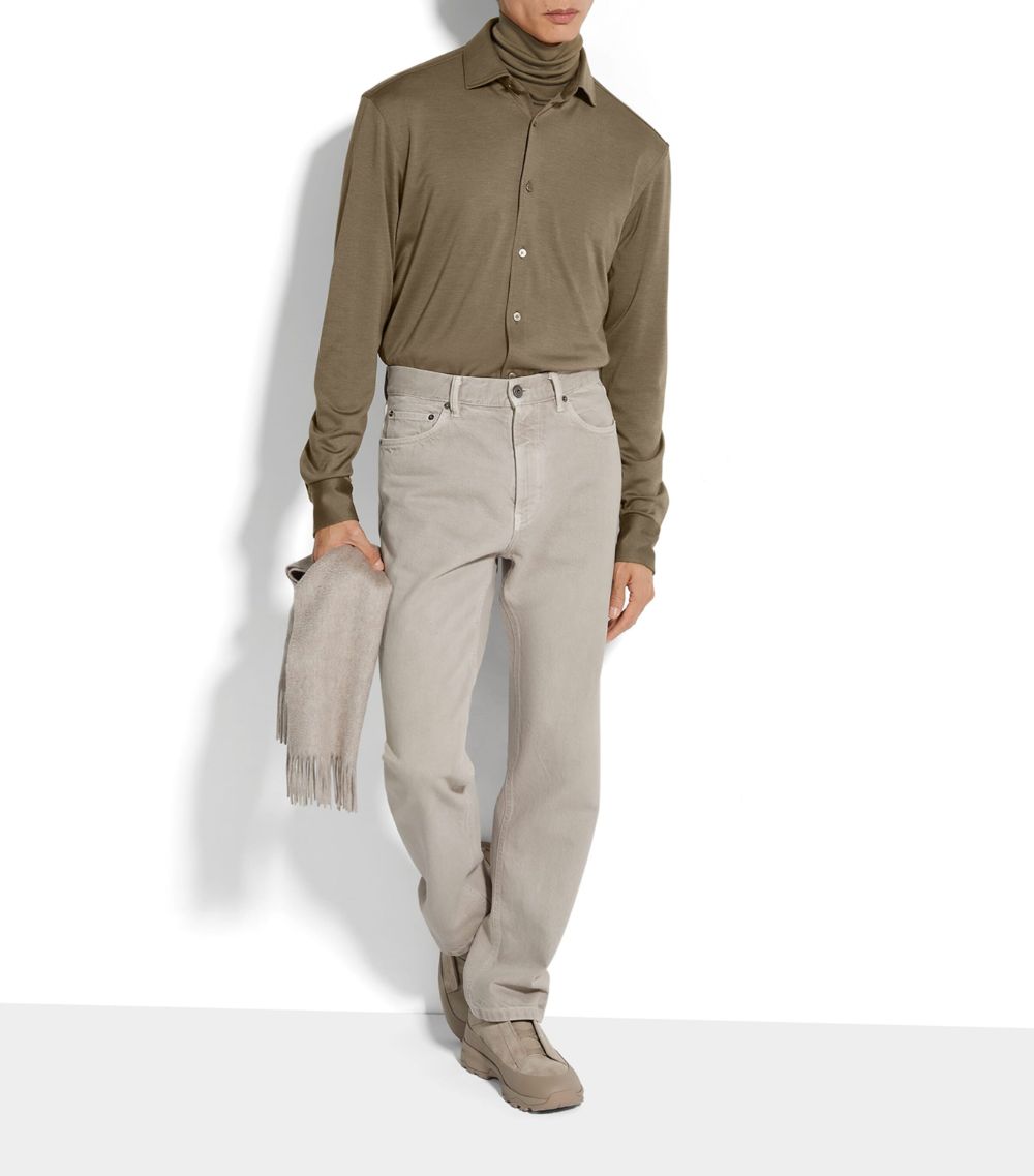 zegna Zegna Cashmere-Silk Shirt