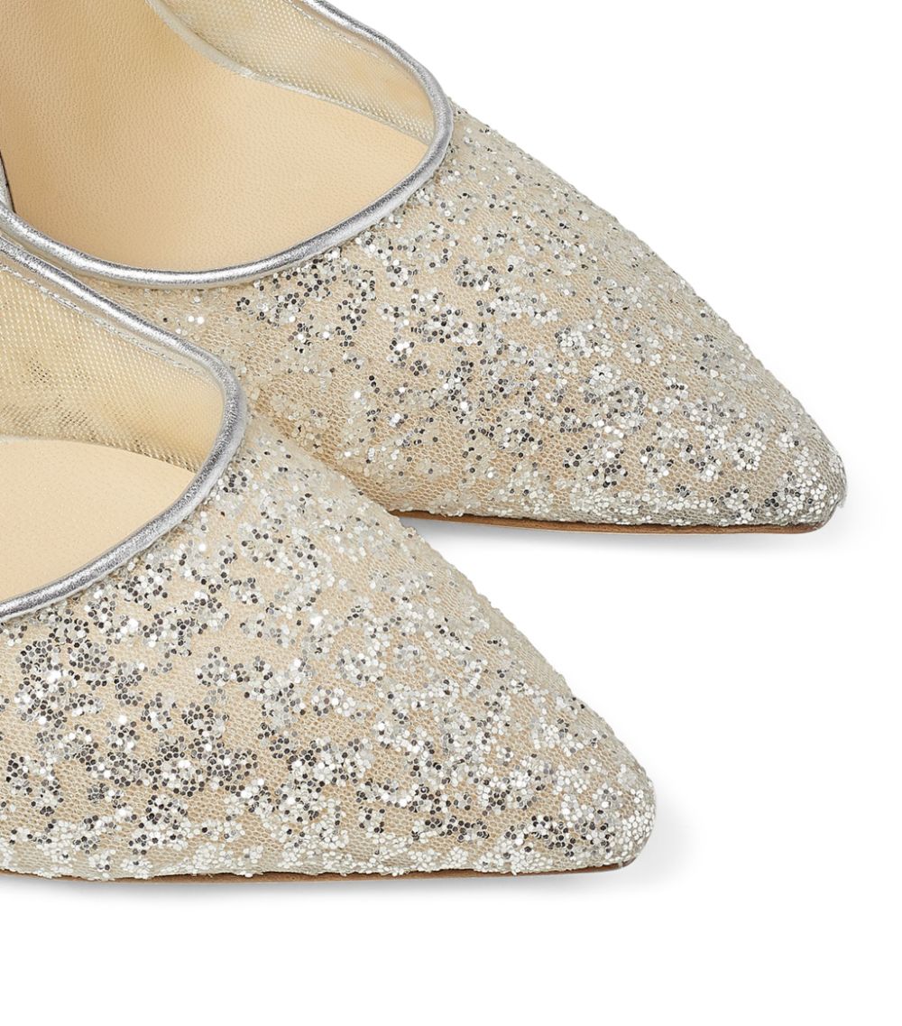 Jimmy Choo Jimmy Choo Romy 85 Glitter Pumps