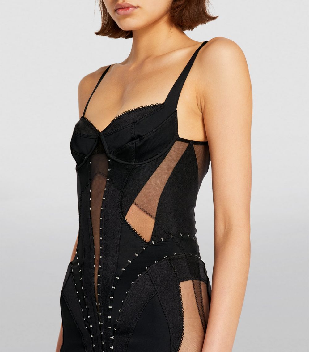 Mugler Mugler Panelled Corset Mini Dress