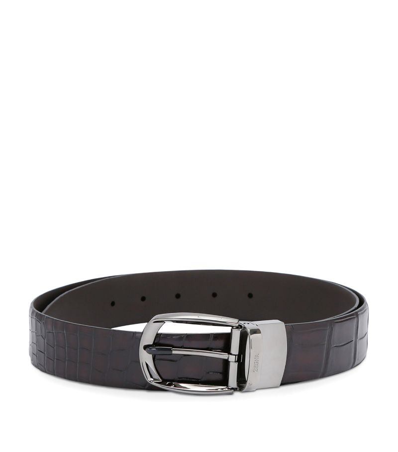 Ermenegildo Zegna Ermenegildo Zegna Crocodile Leather Parentesi Belt