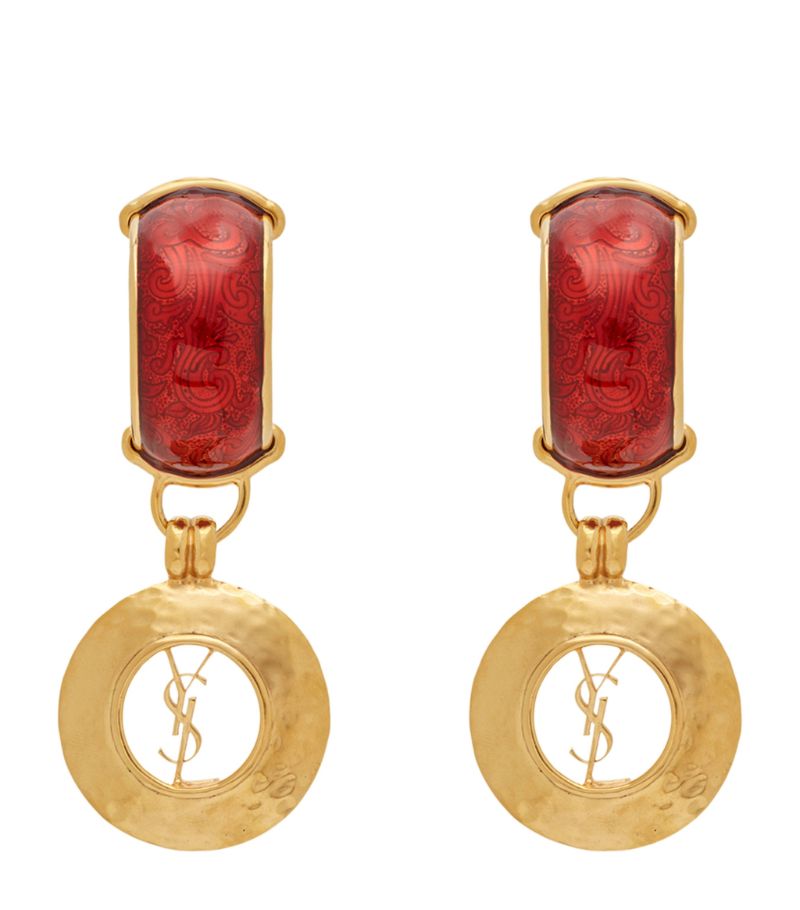 Saint Laurent Saint Laurent Logo Earrings