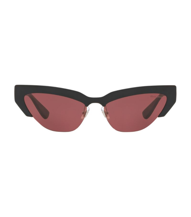 Miu Miu Miu Miu Semi-Rimless Rectangle Sunglasses