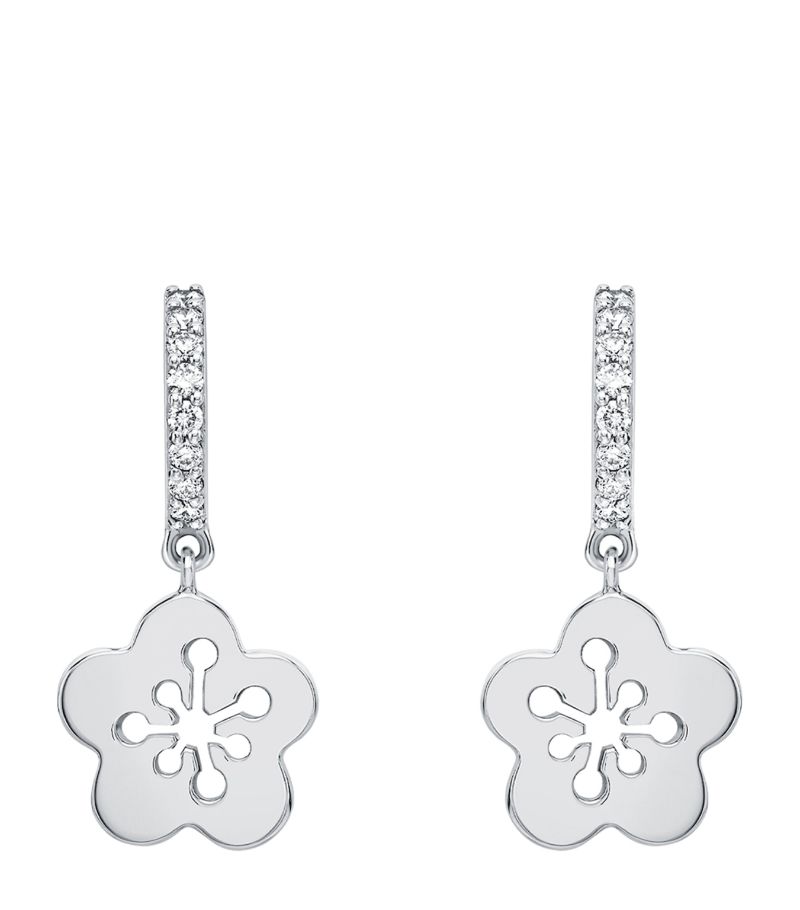 Boodles Boodles White Gold And Diamonds Mini Blossom Drop Earrings
