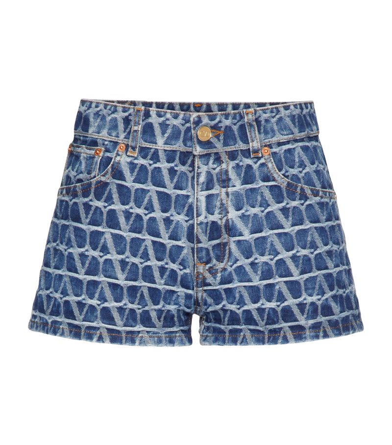 VALENTINO GARAVANI Valentino Garavani Toile Iconographe Denim Shorts