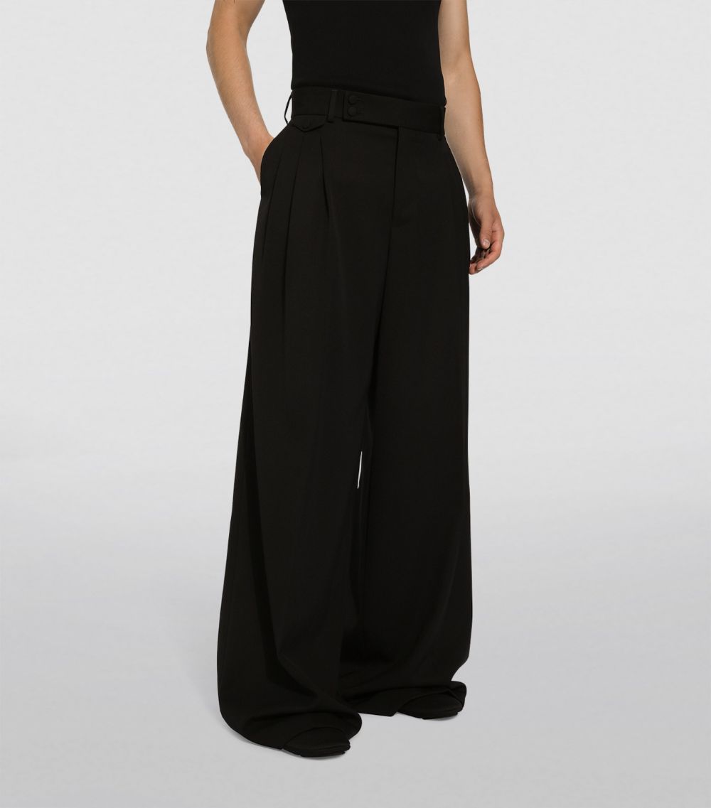 Dolce & Gabbana Dolce & Gabbana Virgin Wool Wide-Leg Trousers