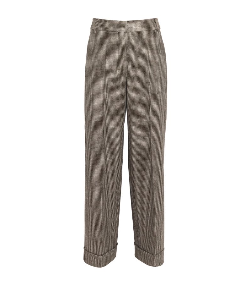 Max Mara Max Mara Wool-Cashmere Houndstooth Trousers