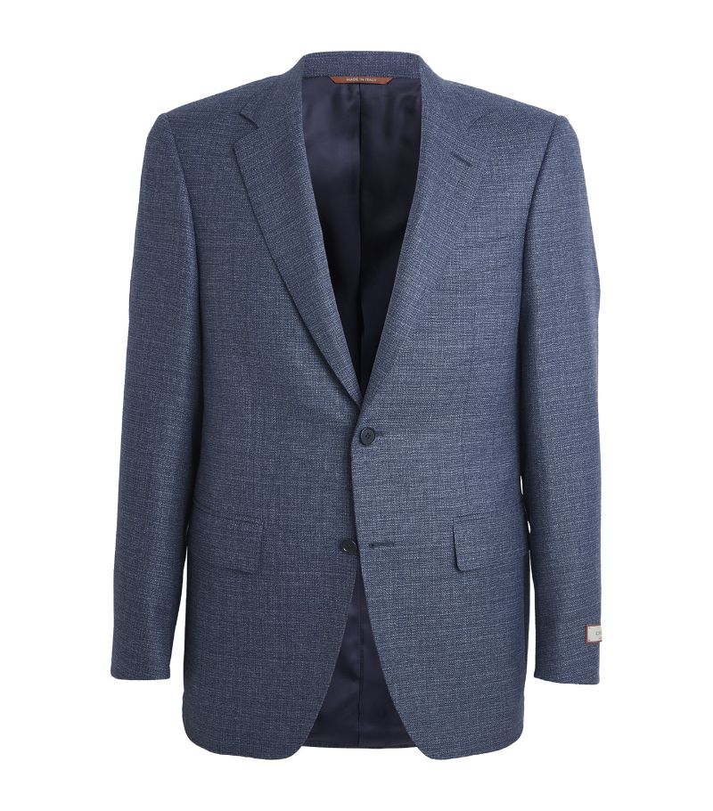 Canali Canali Wool Hopsack Single-Breasted Blazer