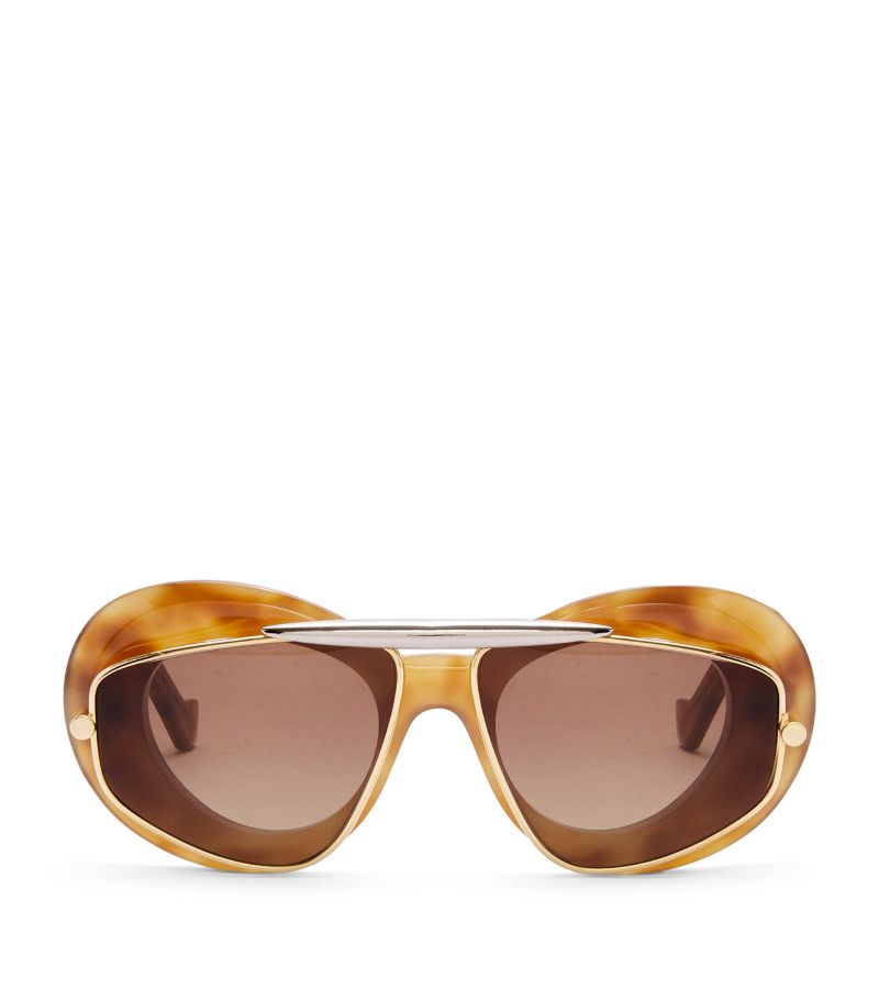  Loewe Eyewear Double-Frame Wing Sunglasses