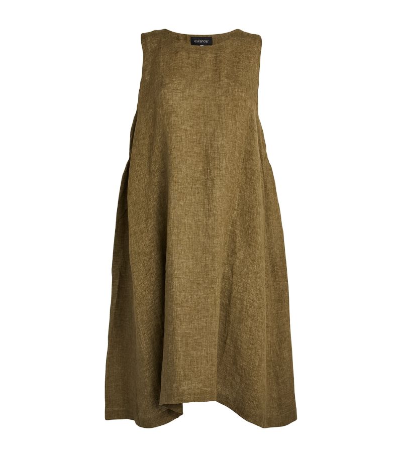 Eskandar Eskandar Linen A-Line Midi Dress