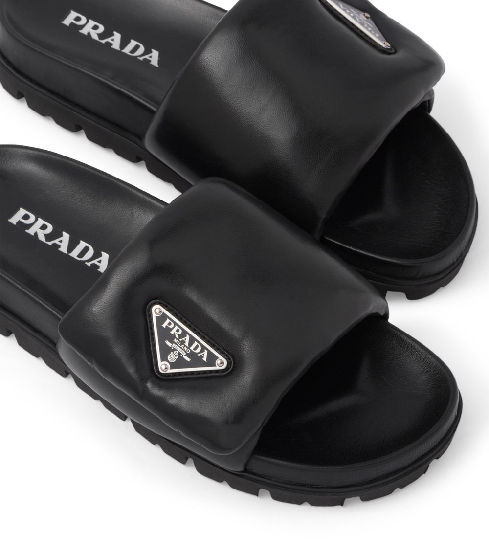 Prada Prada Padded Leather Slides